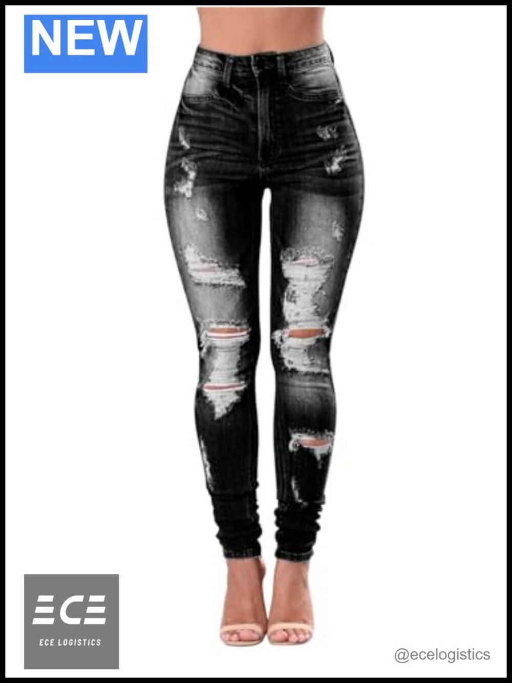 High Waisted Skinny Stretch Butt Lifting Jeans Slim Fit Denim Pants